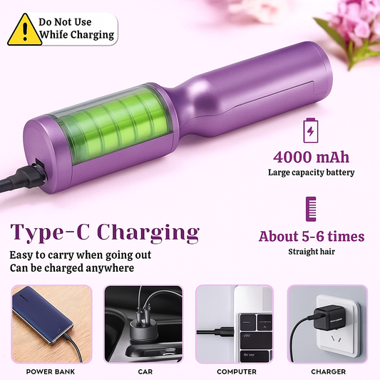 “GlamHeat Portable Hair Straightening Comb”