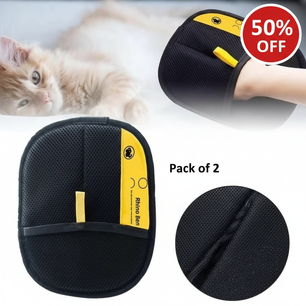 Pet Hair Removal Gloves (Pack of 2)