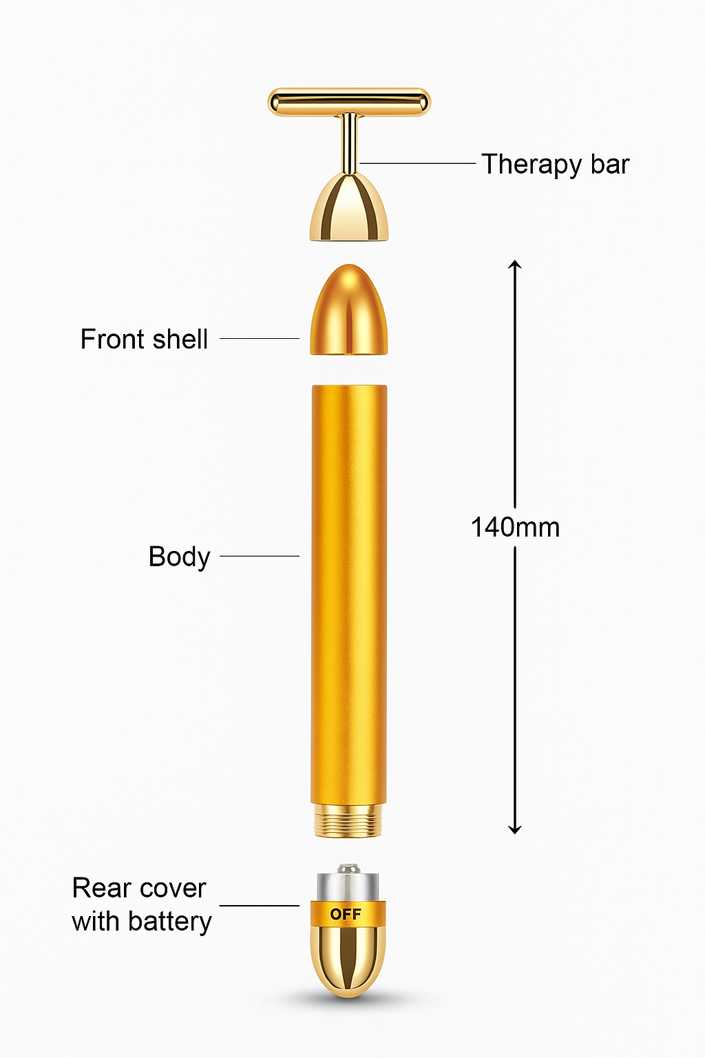 "24K Gold Face Massage Roller for Anti-Aging, Dark Circles & Wrinkles"