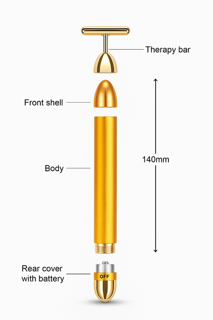 "24K Gold Face Massage Roller for Anti-Aging, Dark Circles & Wrinkles"