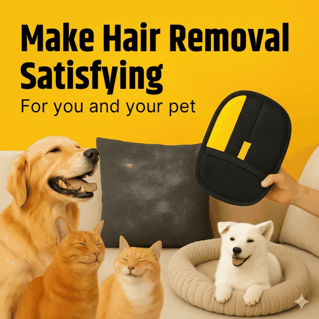 Pet Hair Removal Gloves (Pack of 2)