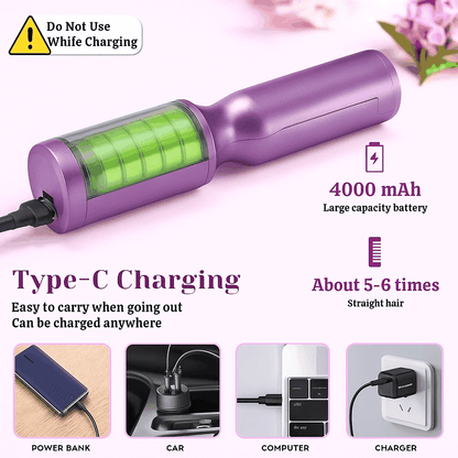 “GlamHeat Portable Hair Straightening Comb”