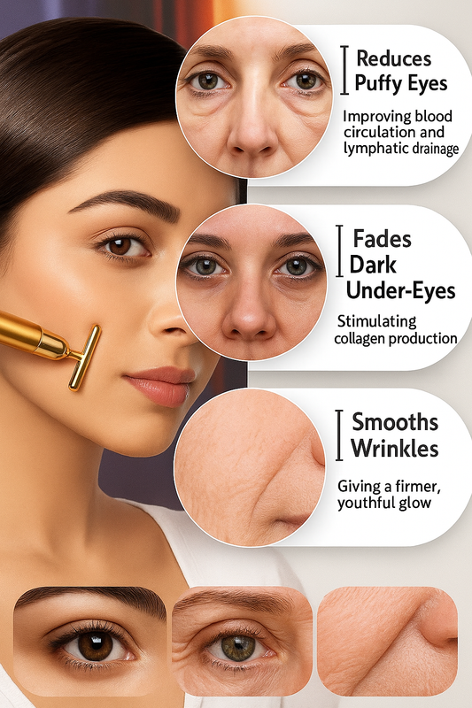 "24K Gold Face Massage Roller for Anti-Aging, Dark Circles & Wrinkles"