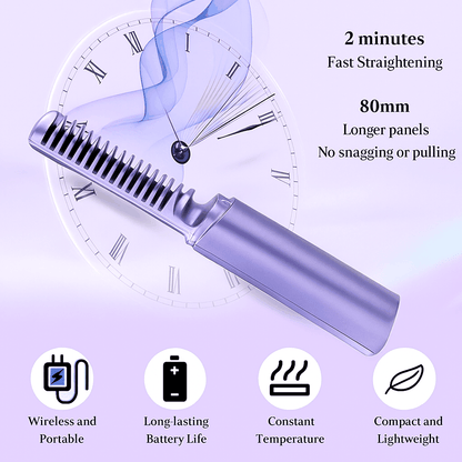 “GlamHeat Portable Hair Straightening Comb”