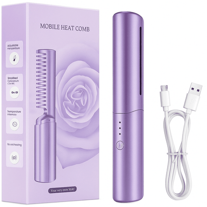 “GlamHeat Portable Hair Straightening Comb”